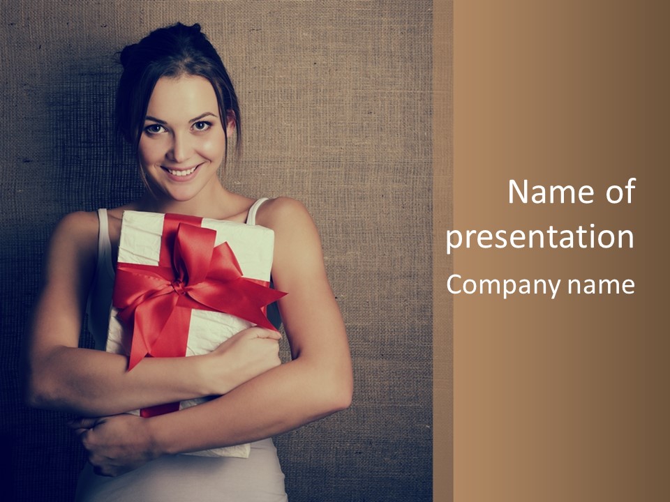 Adult Caucasian Holiday PowerPoint Template