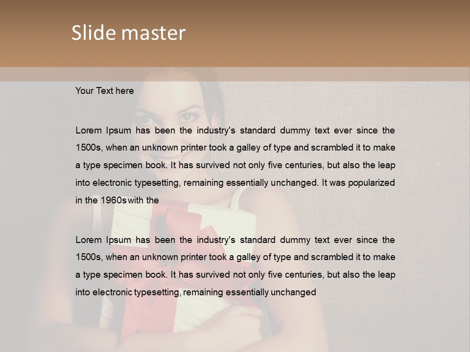 Adult Caucasian Holiday PowerPoint Template