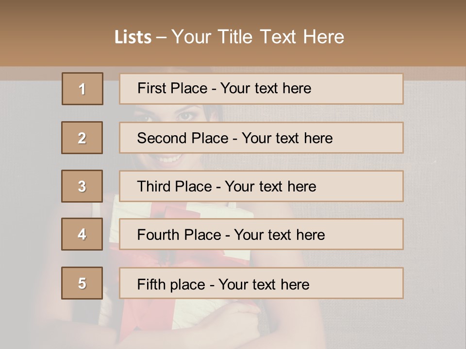Adult Caucasian Holiday PowerPoint Template