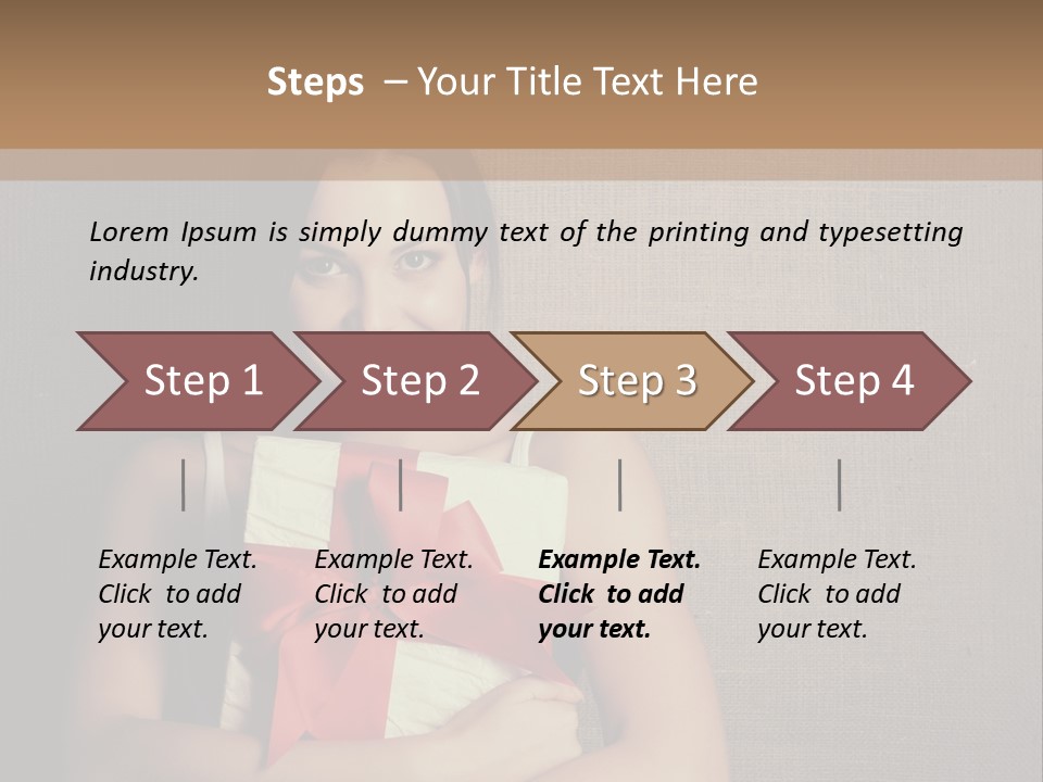 Adult Caucasian Holiday PowerPoint Template