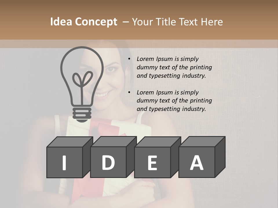 Adult Caucasian Holiday PowerPoint Template