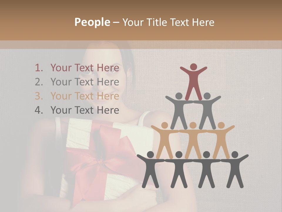 Adult Caucasian Holiday PowerPoint Template