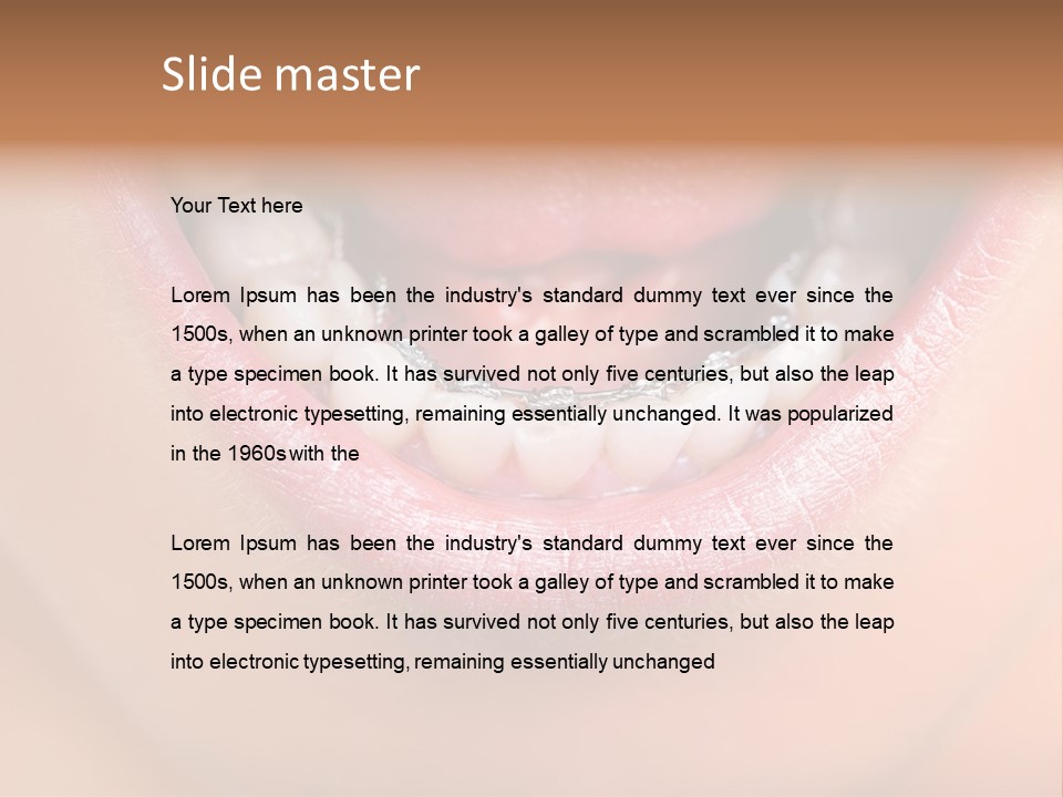 Medical Lips Healthy PowerPoint Template