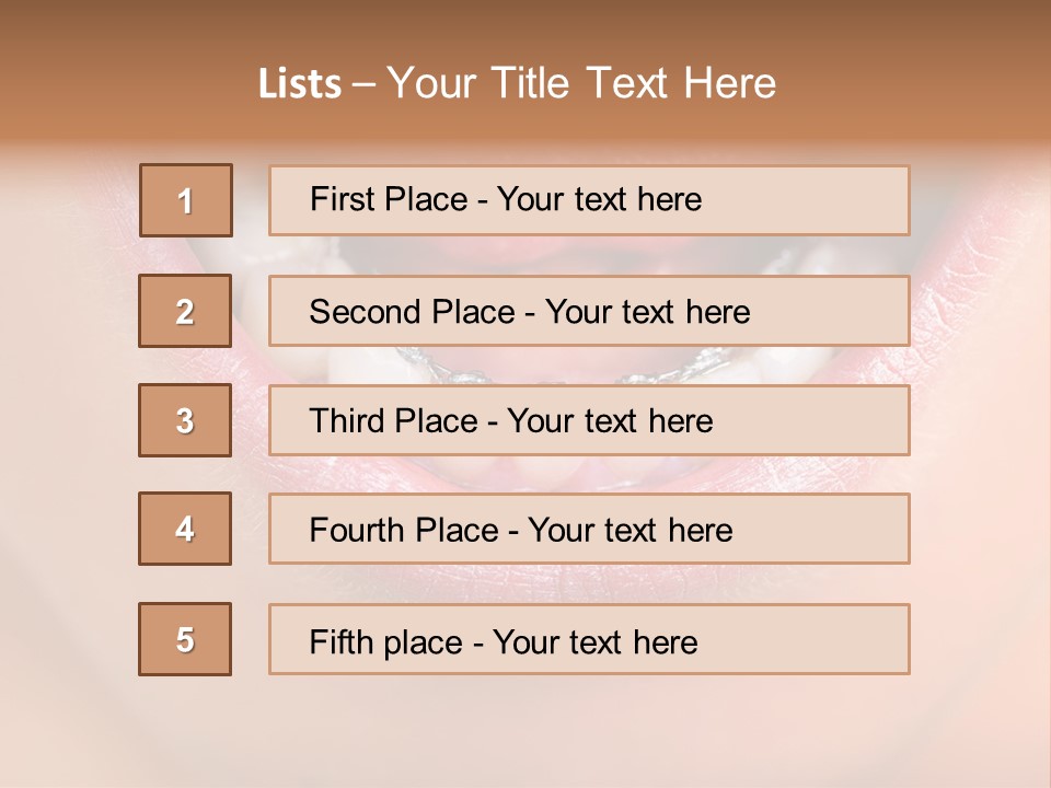 Medical Lips Healthy PowerPoint Template