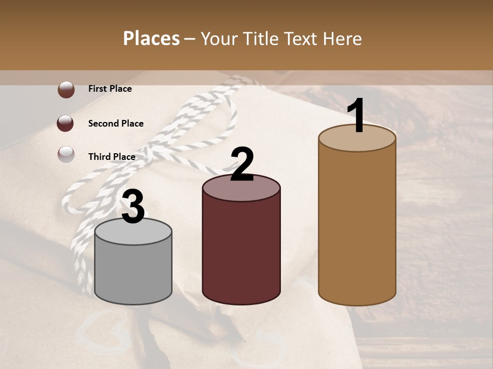 A Knife And Some Wrapped Presents On A Table PowerPoint Template