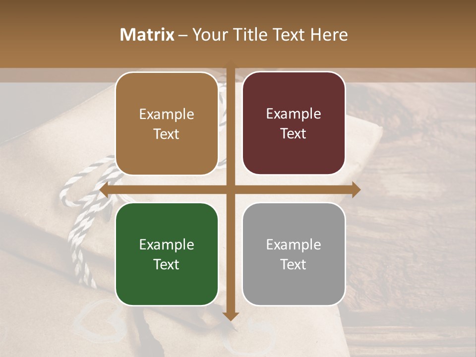 A Knife And Some Wrapped Presents On A Table PowerPoint Template