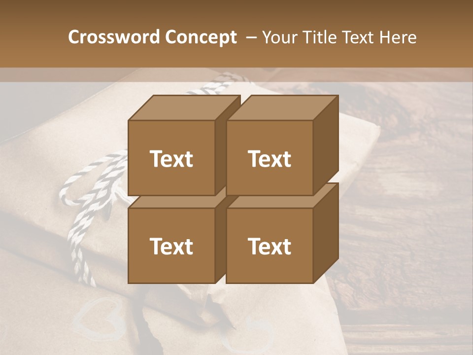 A Knife And Some Wrapped Presents On A Table PowerPoint Template