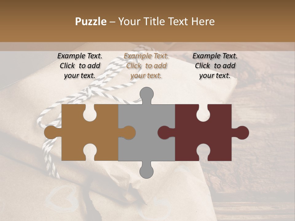 A Knife And Some Wrapped Presents On A Table PowerPoint Template