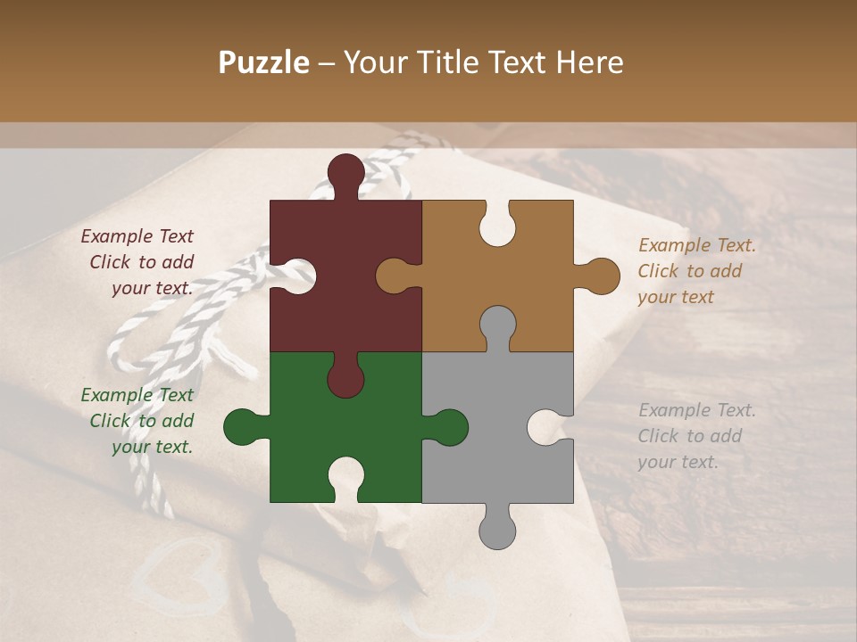 A Knife And Some Wrapped Presents On A Table PowerPoint Template