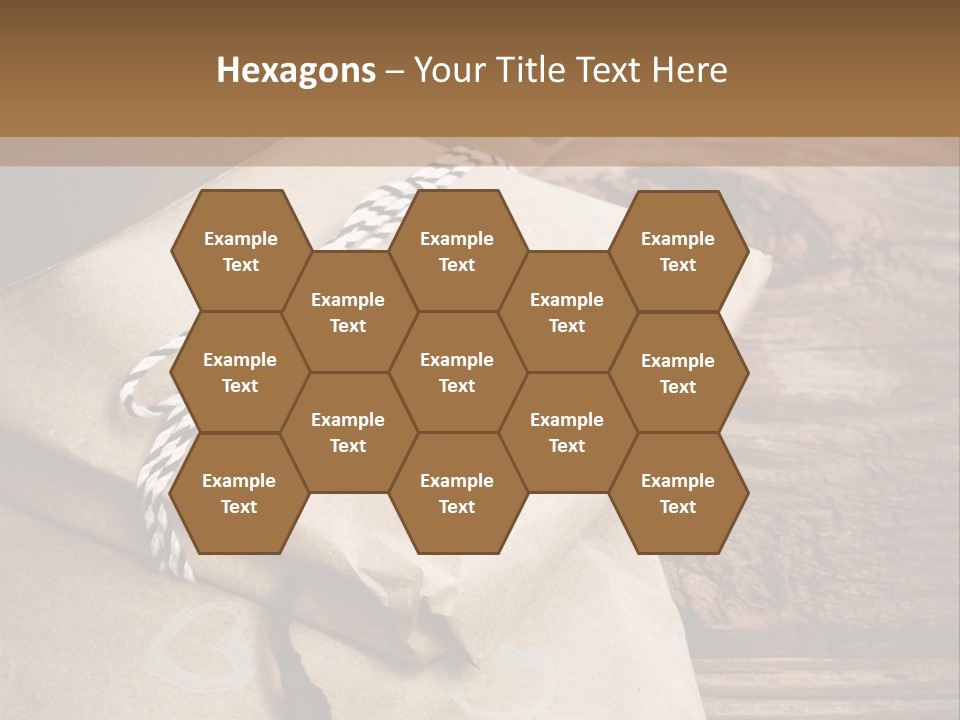 A Knife And Some Wrapped Presents On A Table PowerPoint Template