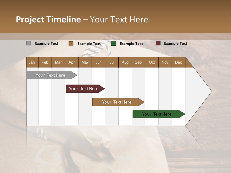 A Knife And Some Wrapped Presents On A Table PowerPoint Template