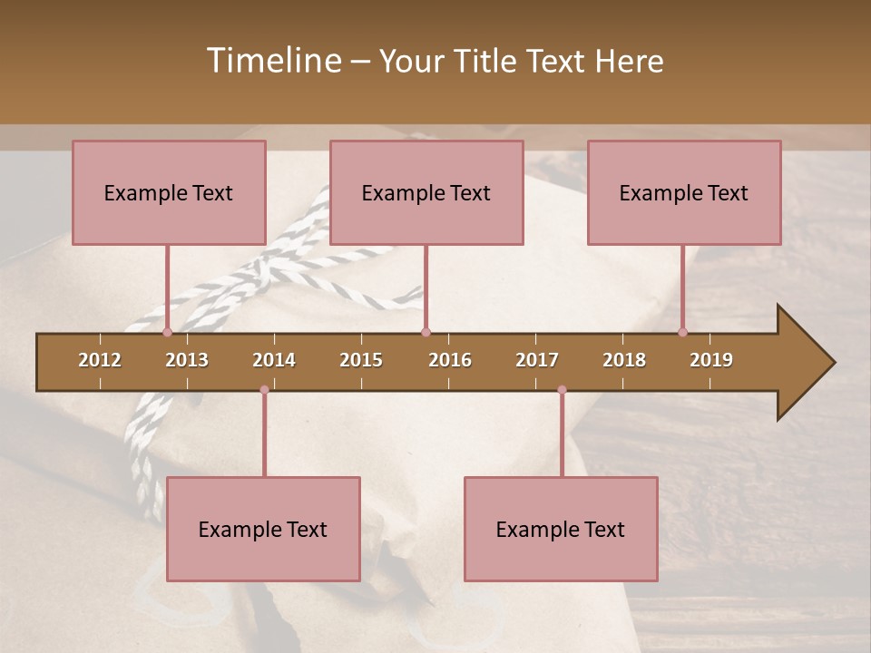 A Knife And Some Wrapped Presents On A Table PowerPoint Template
