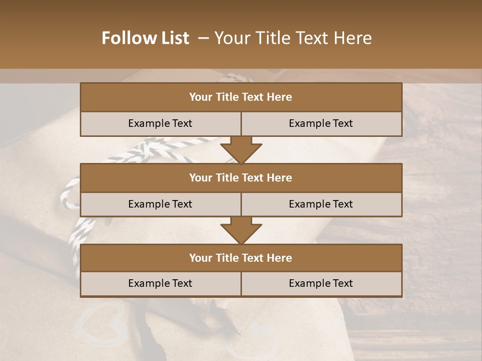 A Knife And Some Wrapped Presents On A Table PowerPoint Template