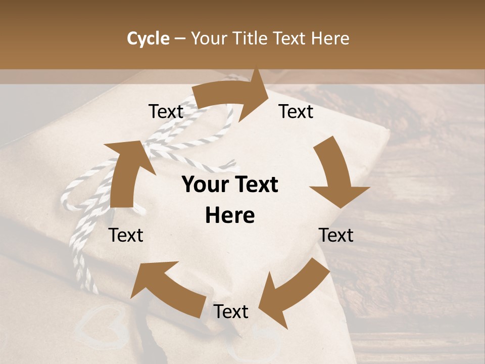 A Knife And Some Wrapped Presents On A Table PowerPoint Template