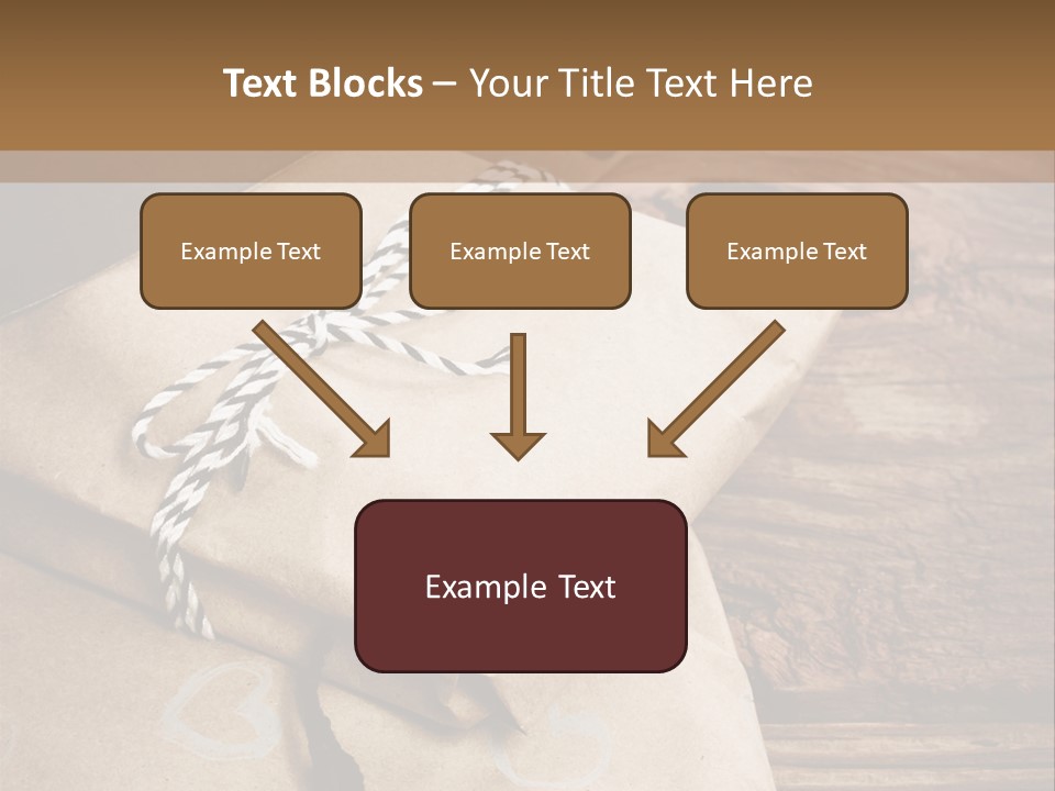 A Knife And Some Wrapped Presents On A Table PowerPoint Template