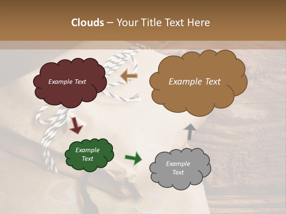 A Knife And Some Wrapped Presents On A Table PowerPoint Template