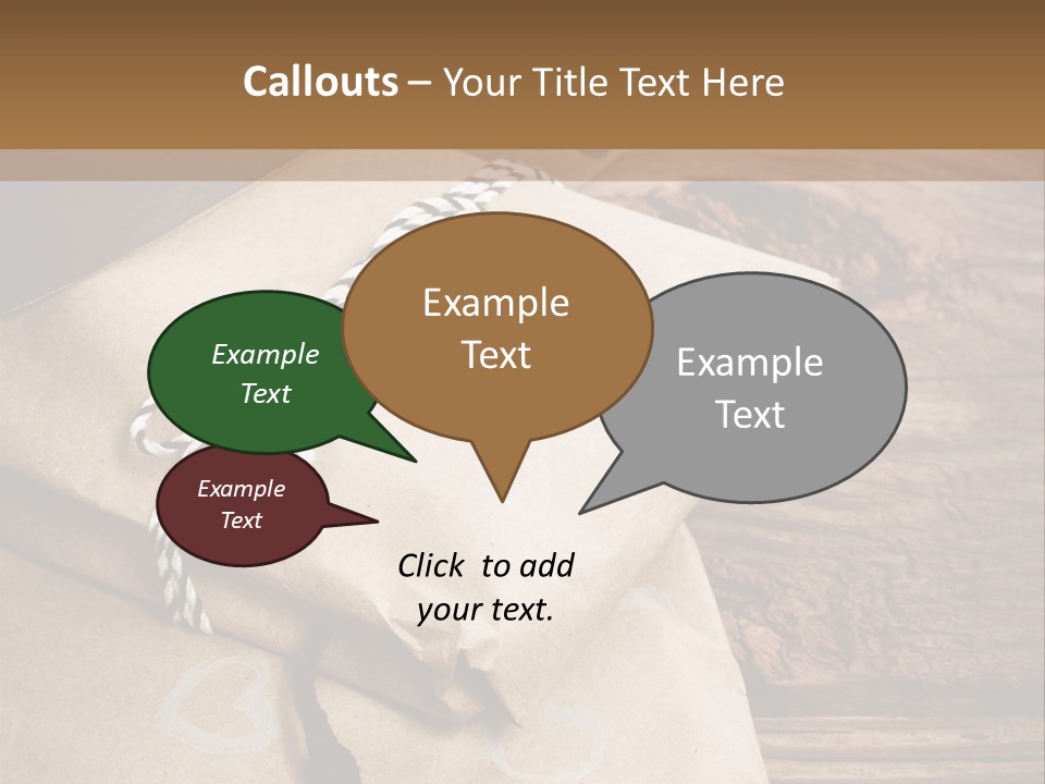 A Knife And Some Wrapped Presents On A Table PowerPoint Template