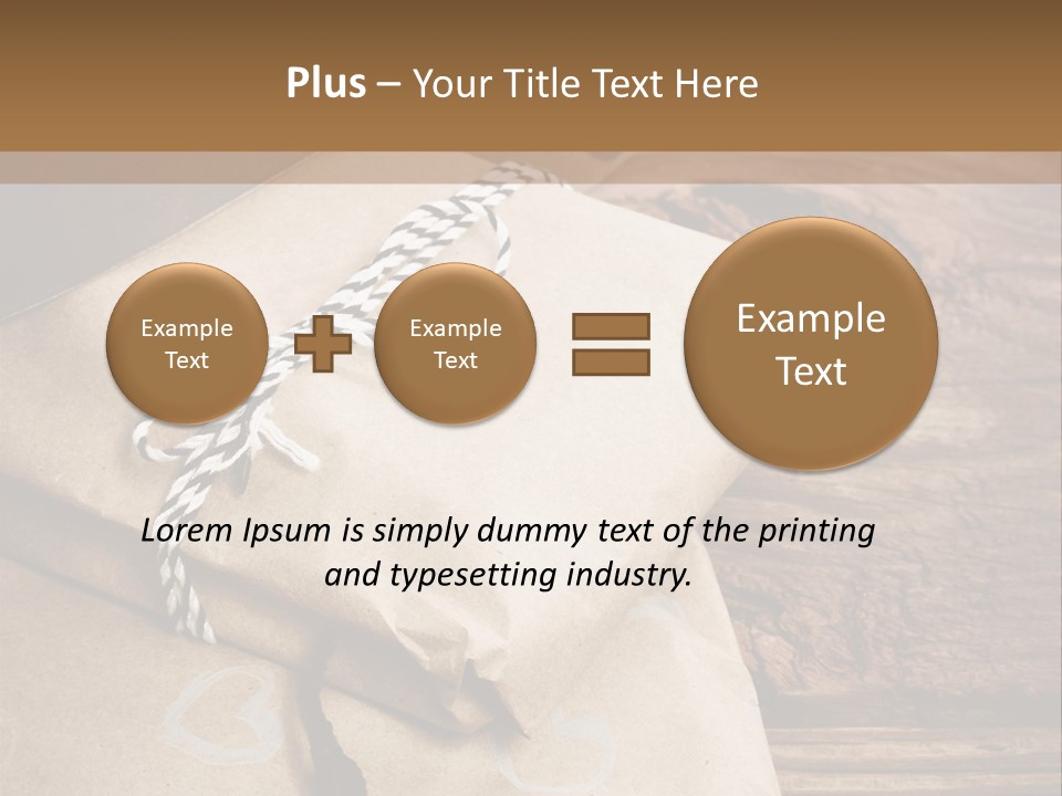 A Knife And Some Wrapped Presents On A Table PowerPoint Template