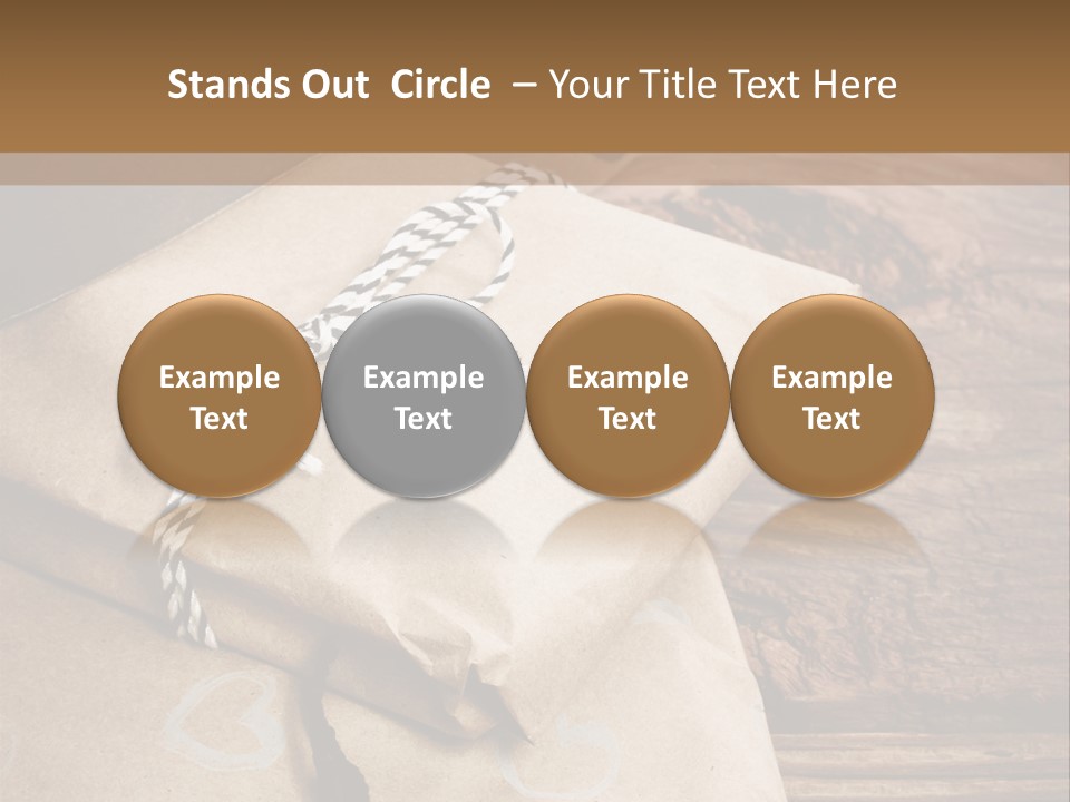 A Knife And Some Wrapped Presents On A Table PowerPoint Template