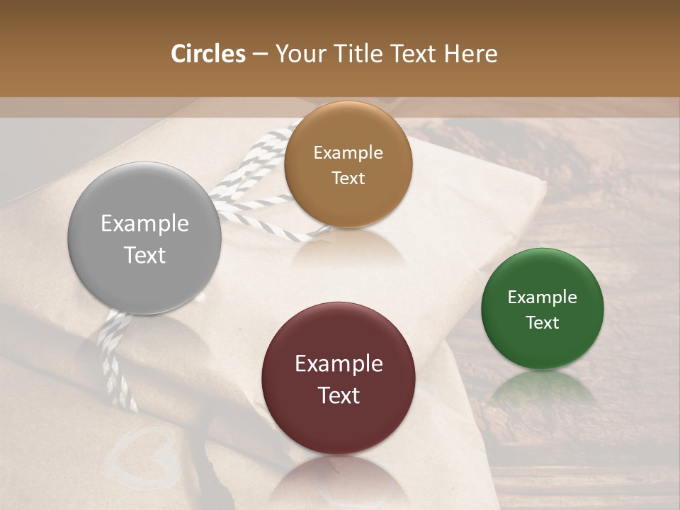 A Knife And Some Wrapped Presents On A Table PowerPoint Template