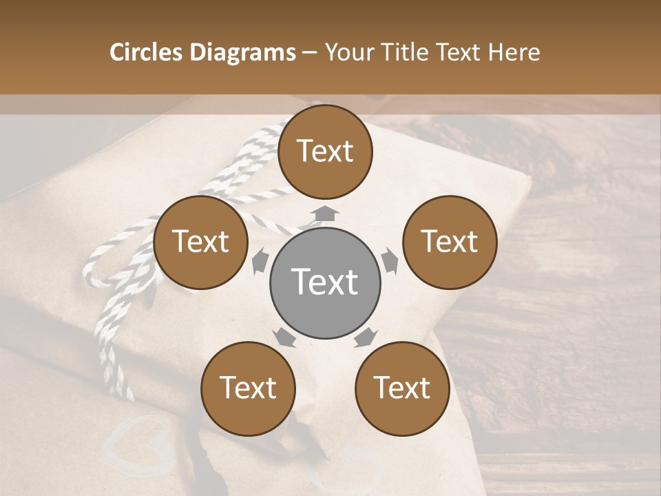 A Knife And Some Wrapped Presents On A Table PowerPoint Template