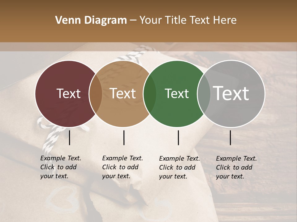 A Knife And Some Wrapped Presents On A Table PowerPoint Template