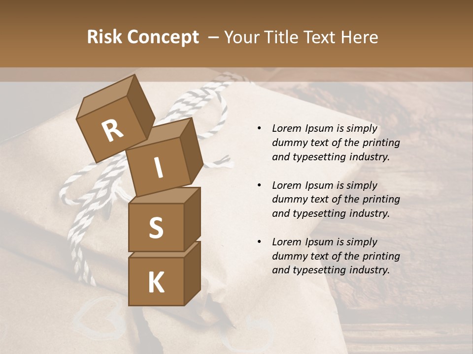 A Knife And Some Wrapped Presents On A Table PowerPoint Template