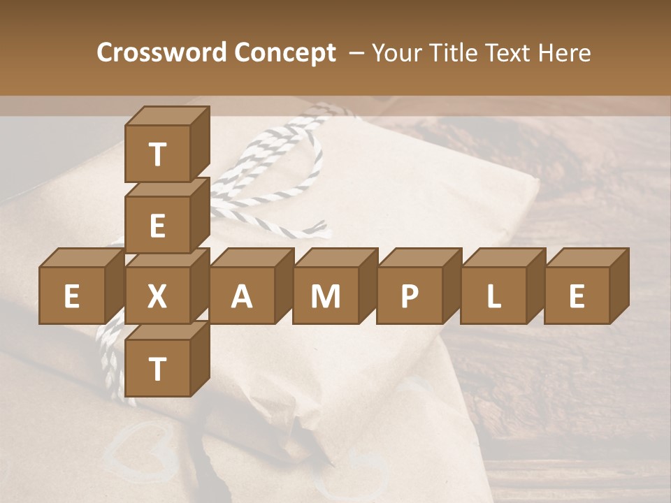 A Knife And Some Wrapped Presents On A Table PowerPoint Template