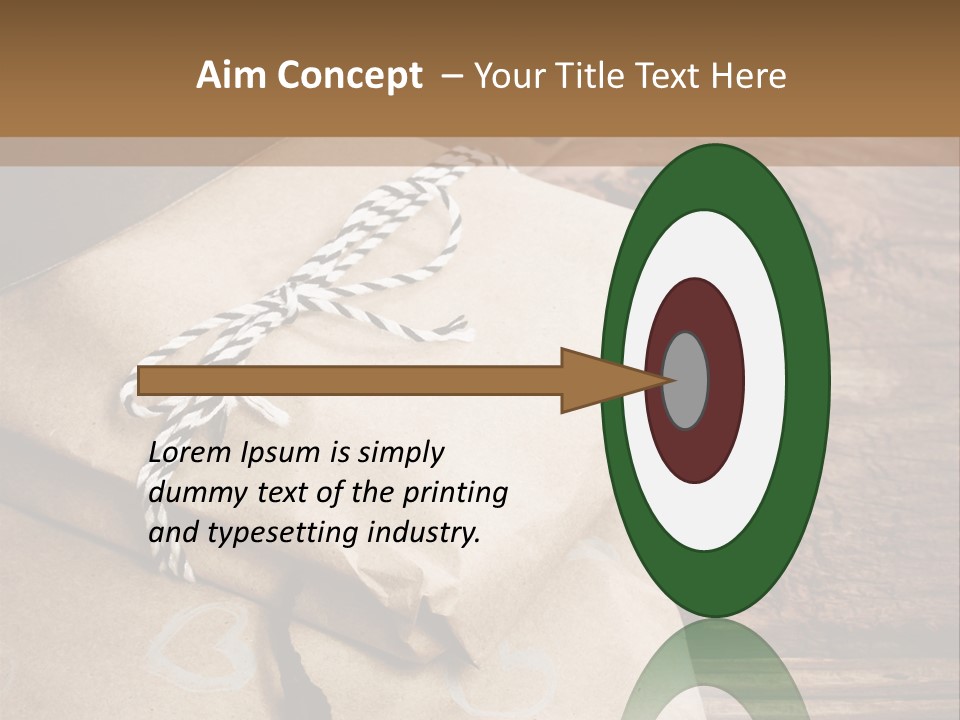 A Knife And Some Wrapped Presents On A Table PowerPoint Template