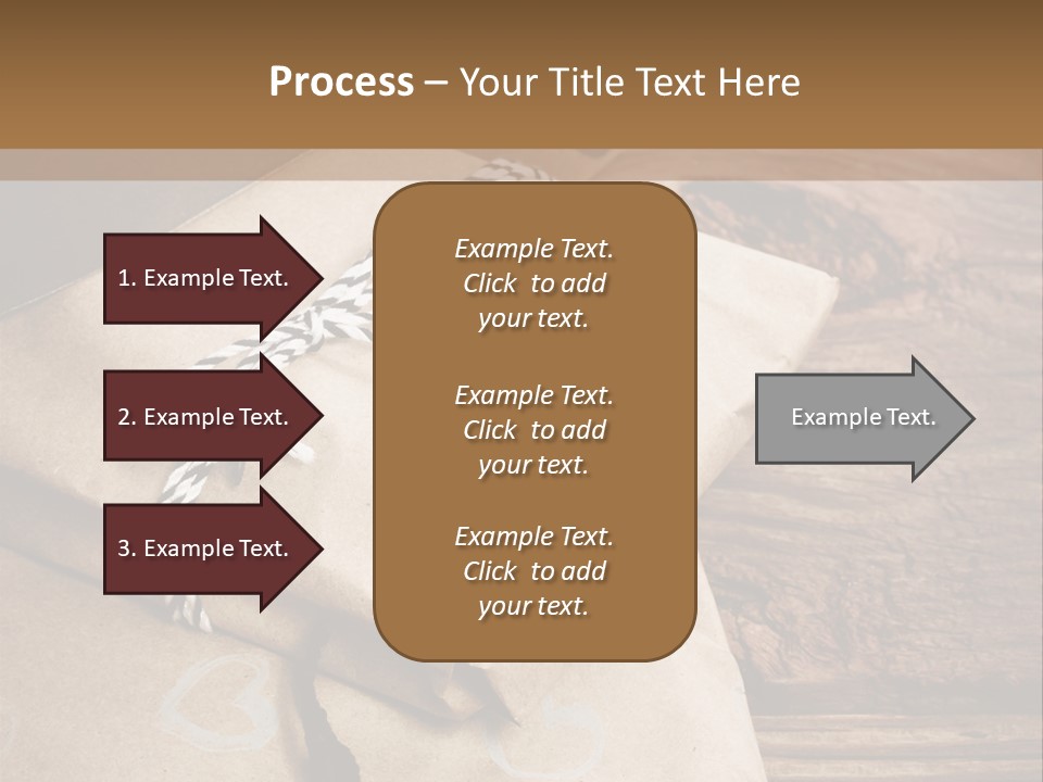 A Knife And Some Wrapped Presents On A Table PowerPoint Template