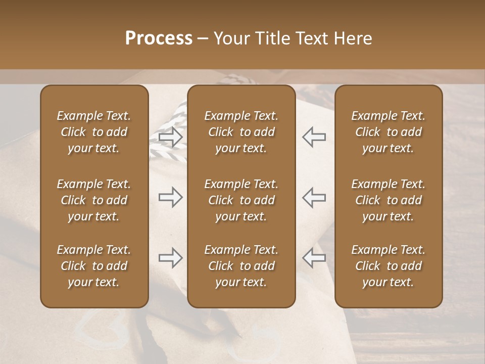 A Knife And Some Wrapped Presents On A Table PowerPoint Template