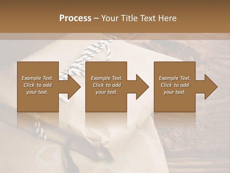 A Knife And Some Wrapped Presents On A Table PowerPoint Template