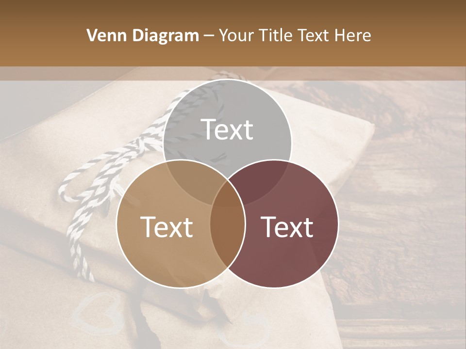 A Knife And Some Wrapped Presents On A Table PowerPoint Template