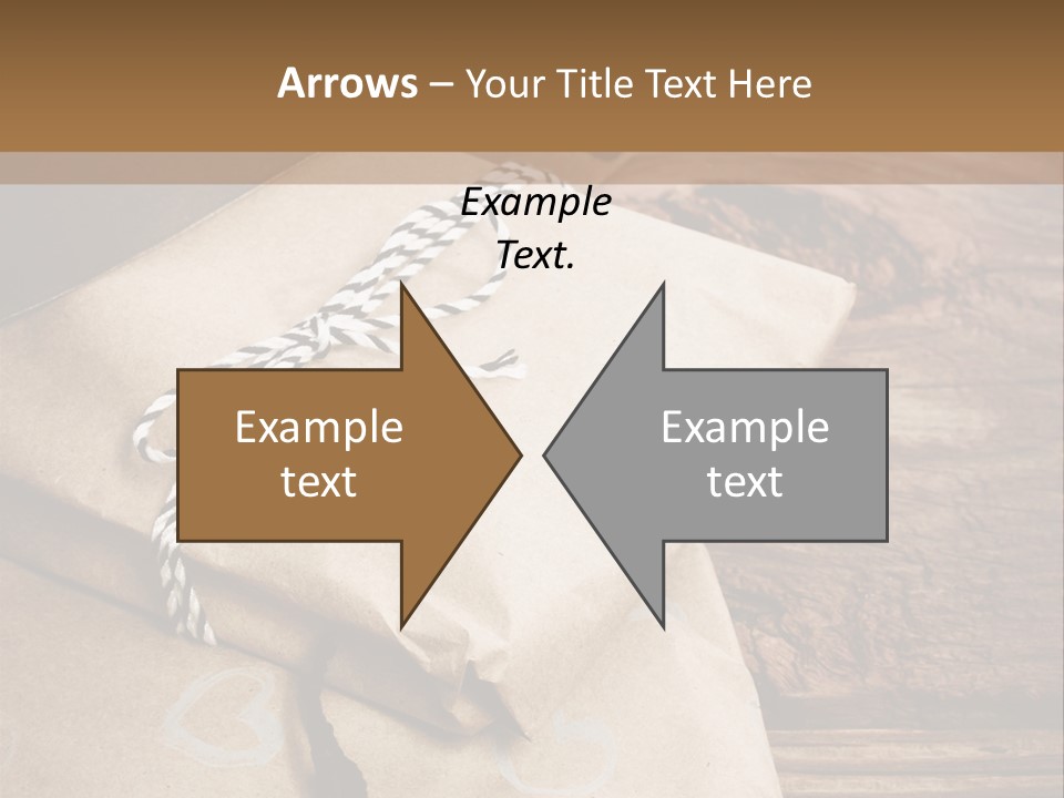 A Knife And Some Wrapped Presents On A Table PowerPoint Template