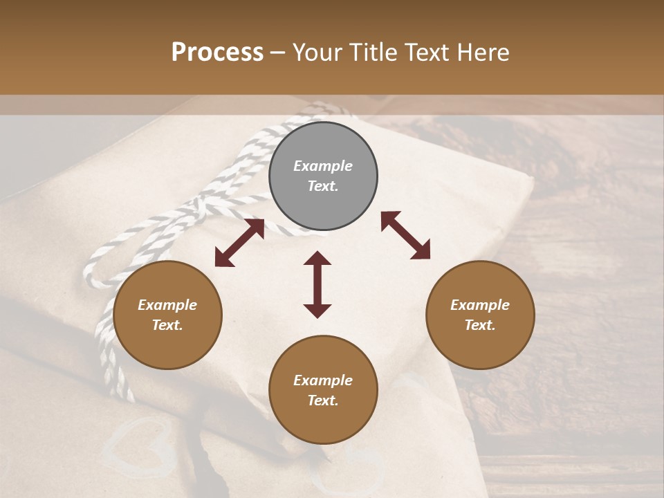 A Knife And Some Wrapped Presents On A Table PowerPoint Template