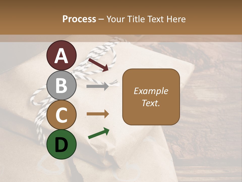 A Knife And Some Wrapped Presents On A Table PowerPoint Template