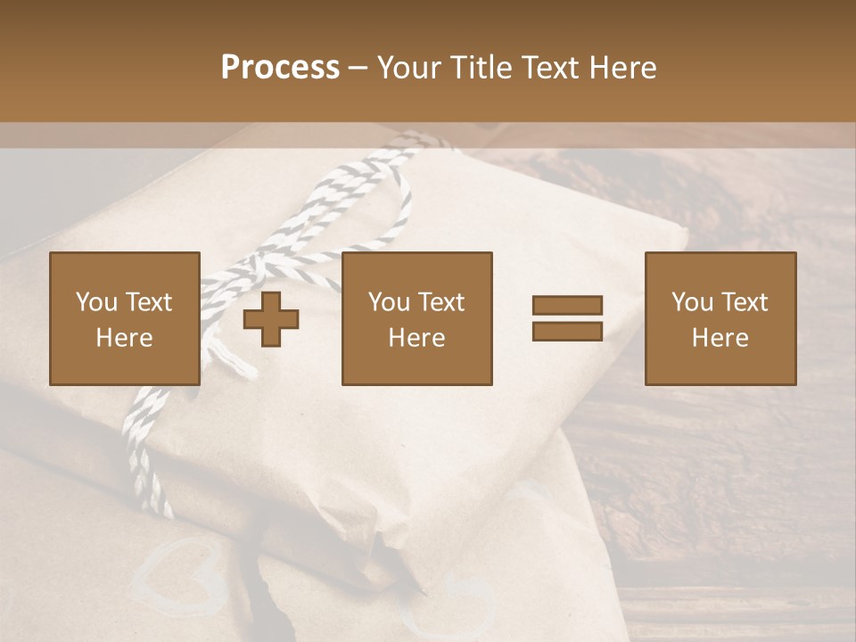 A Knife And Some Wrapped Presents On A Table PowerPoint Template