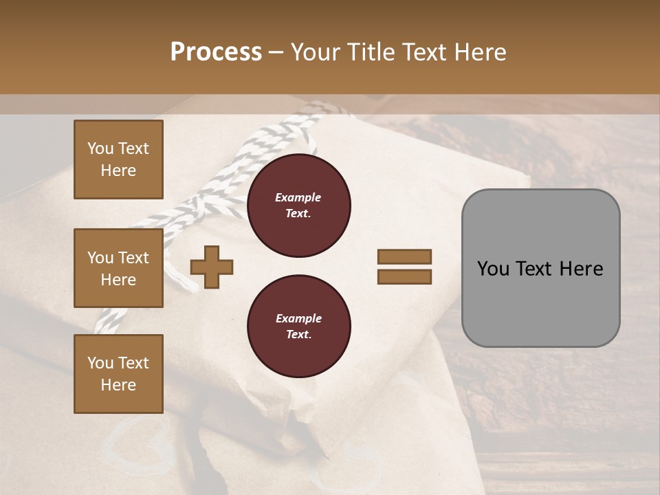 A Knife And Some Wrapped Presents On A Table PowerPoint Template
