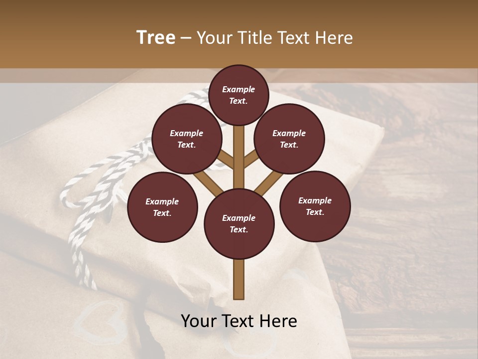 A Knife And Some Wrapped Presents On A Table PowerPoint Template