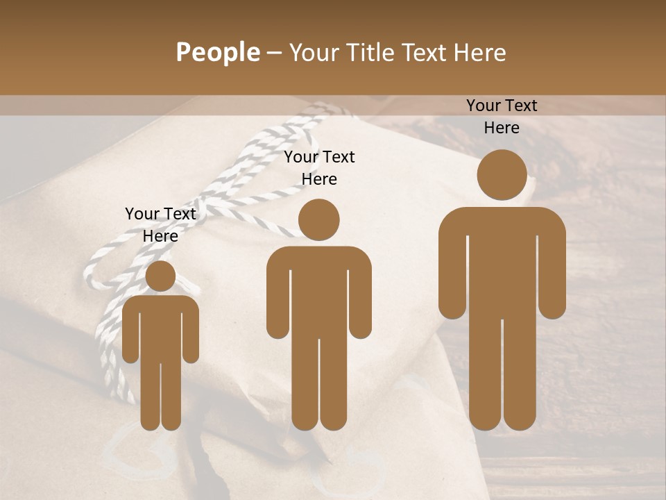 A Knife And Some Wrapped Presents On A Table PowerPoint Template