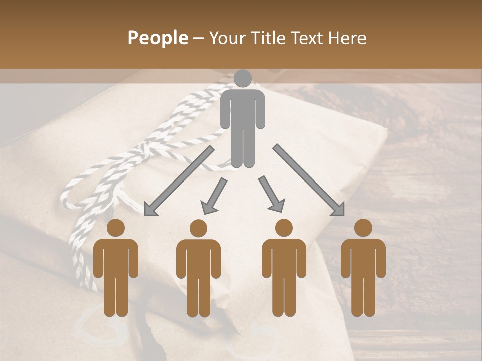 A Knife And Some Wrapped Presents On A Table PowerPoint Template