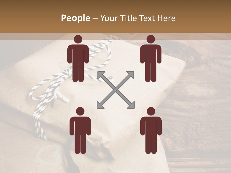 A Knife And Some Wrapped Presents On A Table PowerPoint Template