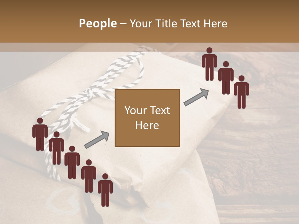 A Knife And Some Wrapped Presents On A Table PowerPoint Template