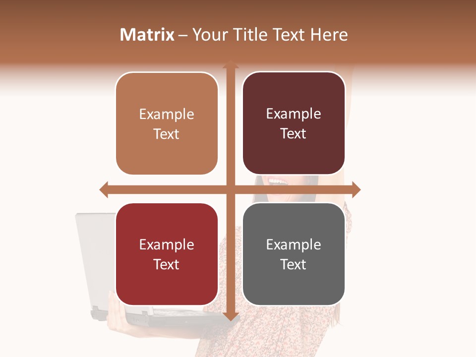 Businesswoman Hand Standing PowerPoint Template