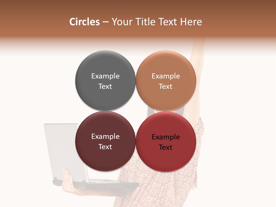 Businesswoman Hand Standing PowerPoint Template