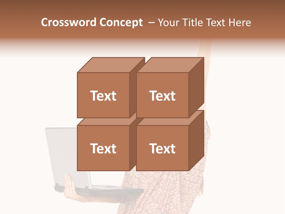 Businesswoman Hand Standing PowerPoint Template