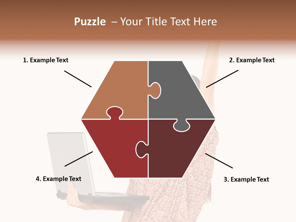 Businesswoman Hand Standing PowerPoint Template