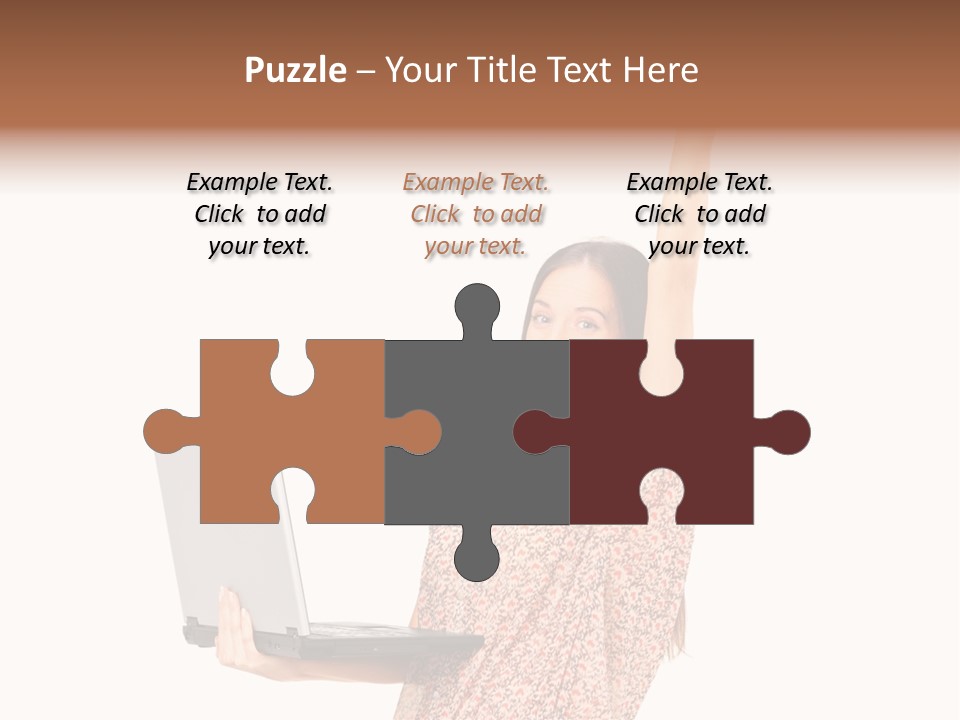 Businesswoman Hand Standing PowerPoint Template