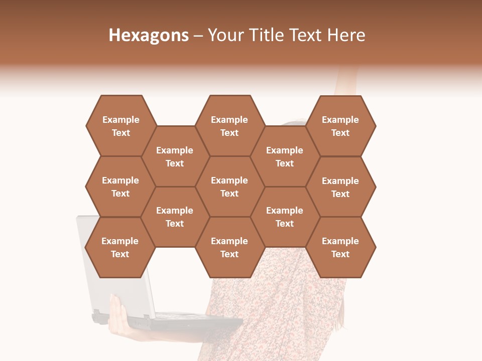 Businesswoman Hand Standing PowerPoint Template