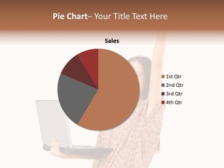 Businesswoman Hand Standing PowerPoint Template